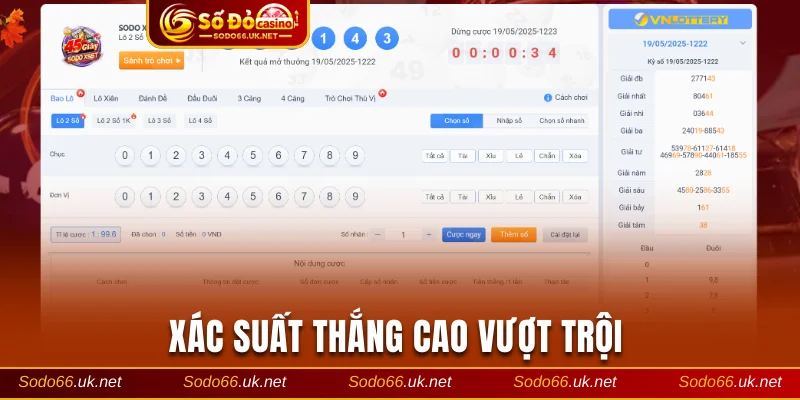 Xác suất thắng cao vượt trội