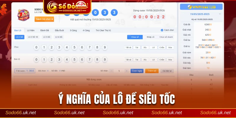Ý nghĩa của lô đề siêu tốc